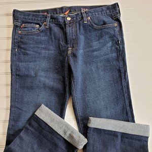 NWT J. Crew Hipslung Dark Denim Jeans 33 Petite